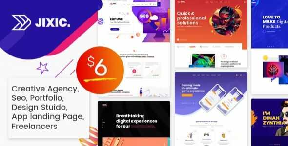 Jixic-Theme-GPL-–-Creative-Portfolio-Agency-WordPress-Theme