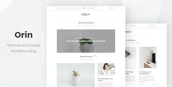 Orin-Minimal-Blog-For-WordPress-Real-GPL